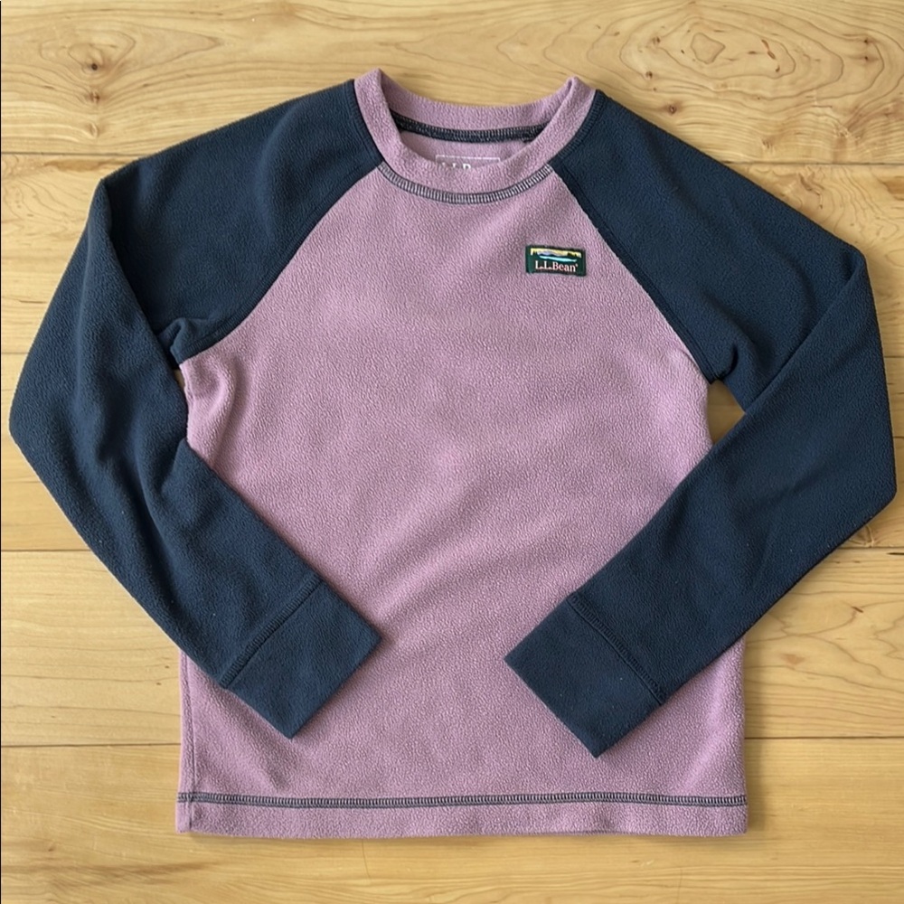 L.L. Bean Kids' Purple and Black Long Sleeve Shirt